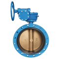 Ductile iron flange type butterfly valve DI hand operated double flanged butterfly valve